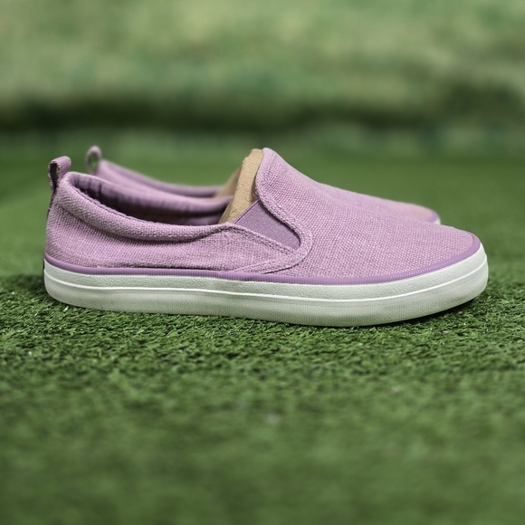 Sperry | Crest vibe chambray Lavender Slip-On woven linen Sneakers - Picture 3 of 16